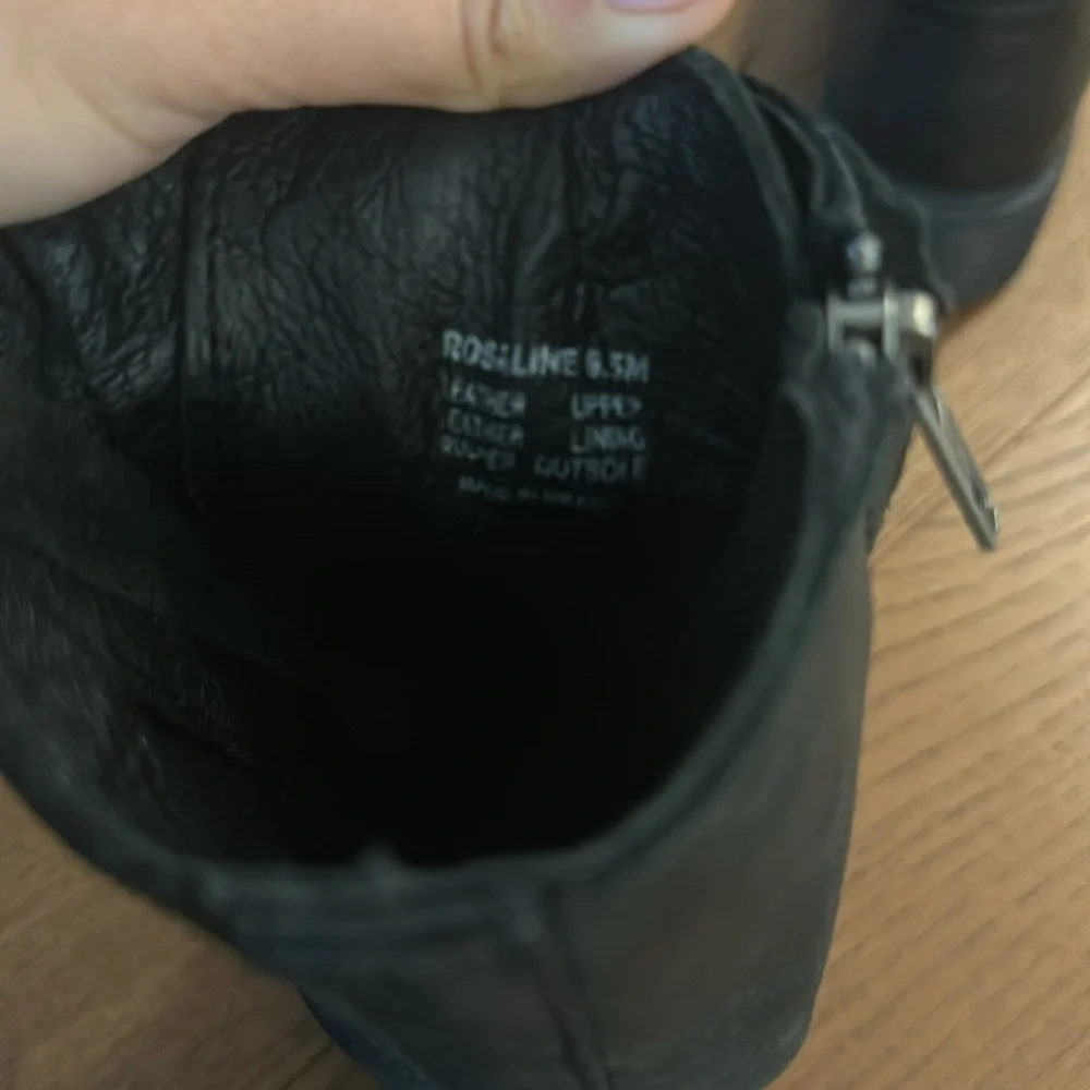 Black Leather combat boots - Picture 4 of 6
